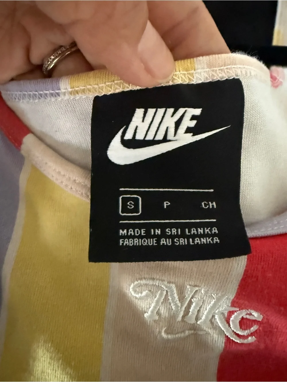 Nike Pastel Striped One-Piece bodysuit - Yellow, Red, Purple, Cream